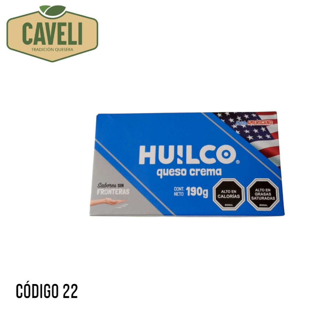 CREAM CHEESE AMERICANO HUILCO 190 GRS CAJA 36 UNIDADES - Distribuidora Caveli