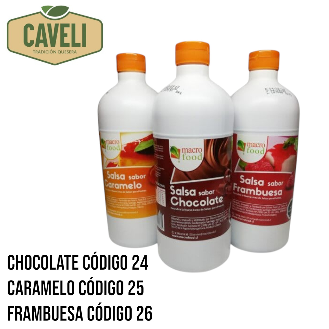SALSAS PARA POSTRES BOTELLA 1 LITRO CAJA 10 UNIODADES - Distribuidora Caveli