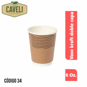 VASO KRAFT DOBLE PARED 8 OZ MANGA 25 UNIDADES CAJA 20 MANGAS 500 UNIDADES - Distribuidora Caveli