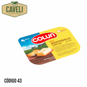MANTEQUILLA PORCIONADA COLUN 10 GRS CAJA 200 UNIDADES - Distribuidora Caveli