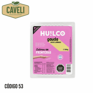 QUESO GOUDA LAMINADO HUILCO 500 GRS CAJA 6 KILOS 12 UNIDADES - Distribuidora Caveli