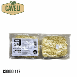 MOZZARELLA GRANULADA FONDI BOLSA 1 KILO CAJA 12 UNIDADES - Distribuidora Caveli