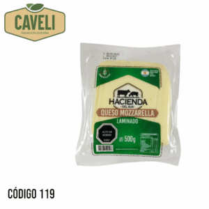 MOZZARELLA LAMINADA LA HACIENDA 500 GRS CAJA 10 KILOS 20 UNIDADES - Distribuidora Caveli