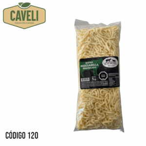 MOZARELLA GRANULADA LA HACIENDA BOLSA 1 KILO CAJA 8 KILOS - Distribuidora Caveli