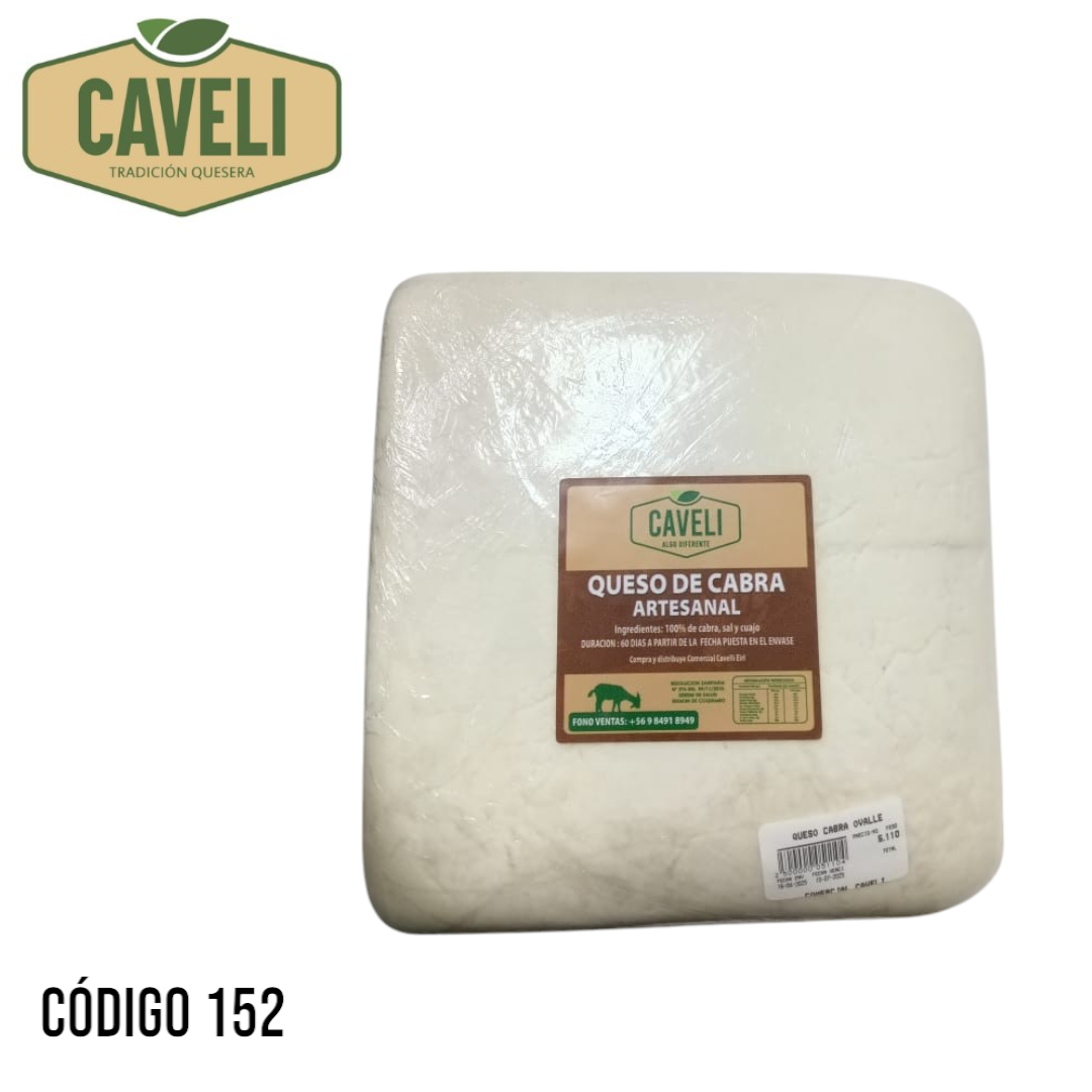 QUESO CABRA OVALLE HORMA CUADRADA PIEZA APP. 4.2 KILOS - Distribuidora Caveli