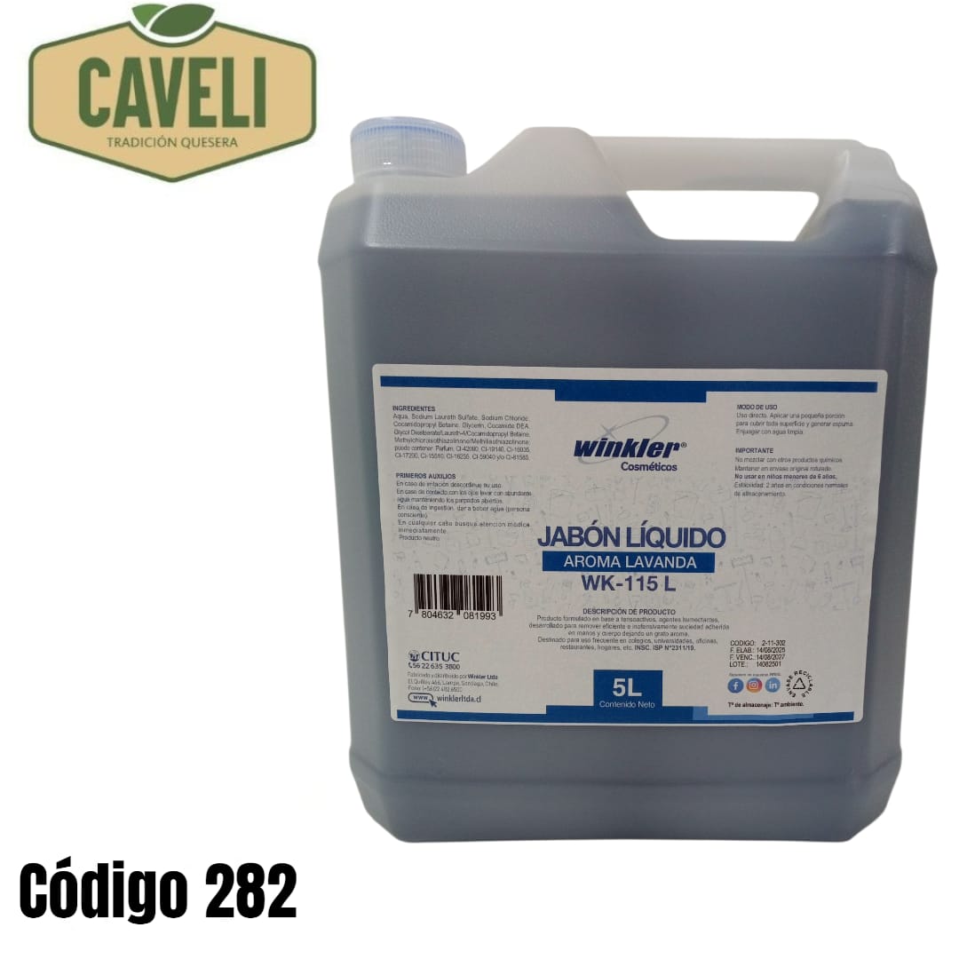 Jabón Líquido para Tocador Bidón 5 Litros - Distribuidora Caveli