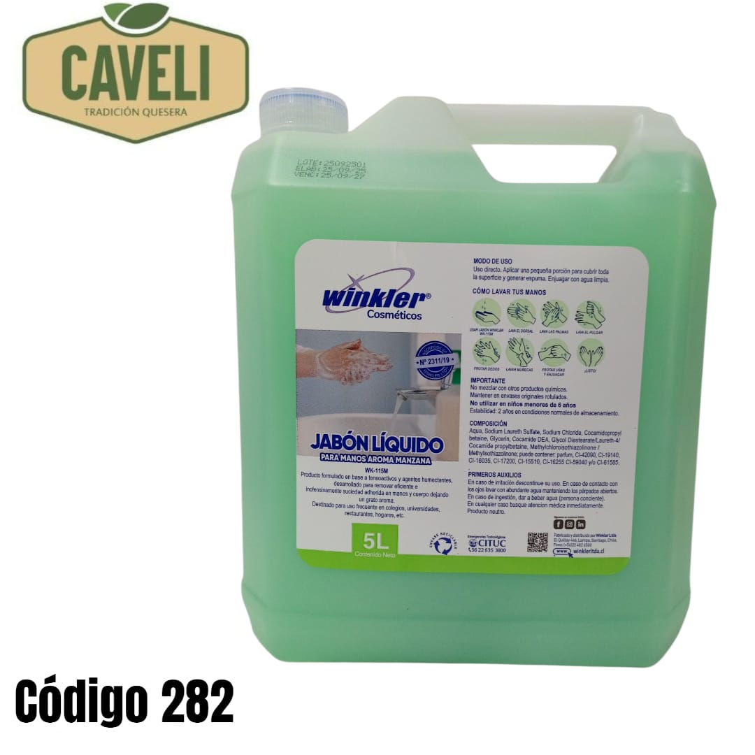 Jabón Líquido para Tocador Bidón 5 Litros - Distribuidora Caveli