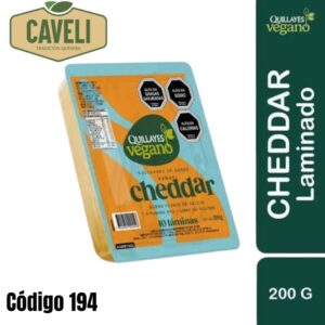 QUESO CHEDDAR VEGANO QUILLAYES 200 GRS CAJA 12 UNIDADES - Distribuidora Caveli