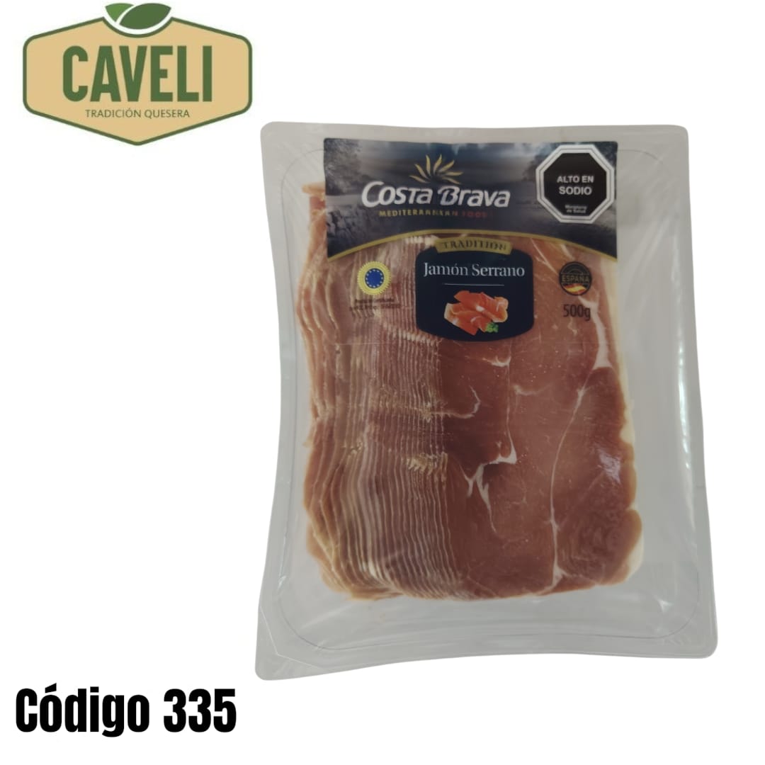 Jamón Serrano Laminado 500 G Caja 4 Kilos - Distribuidora Caveli