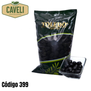 Aceituna Negra Deshuesada Bolsa 1 KG Drenado Caja 10 KG - Distribuidora Caveli